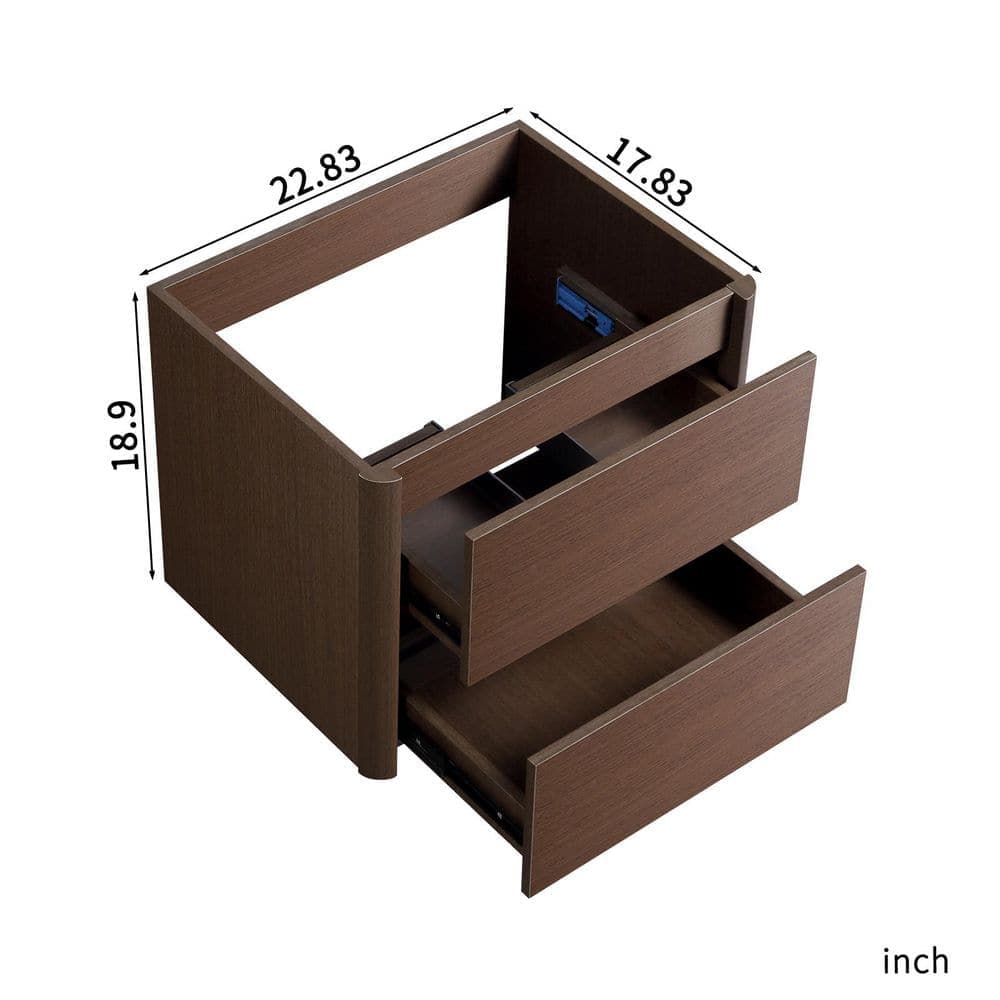 LTMATE 23 in. Bath Vanity Cabinet without Top in Dark Brown (2)