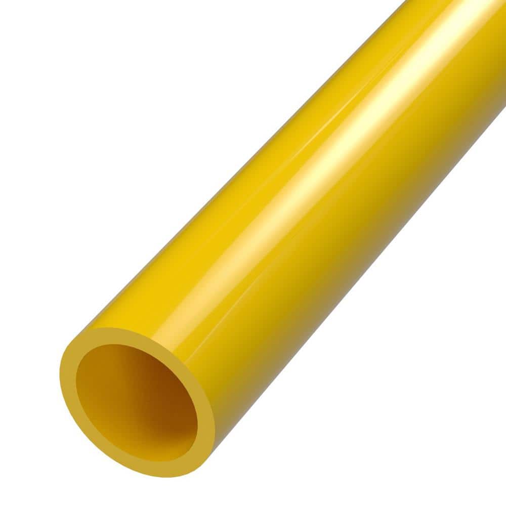 Formufit 1-1/4 in. x 5 ft. Yellow Furniture Grade Schedule 40 PVC Pipe (2-Pack) (3)