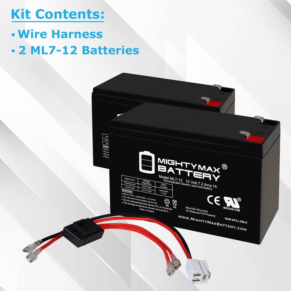MIGHTY MAX BATTERY 12-Volt 7Ah SLA Replacement Battery Compatible With Razor MX400 Dirt Rocket (3)