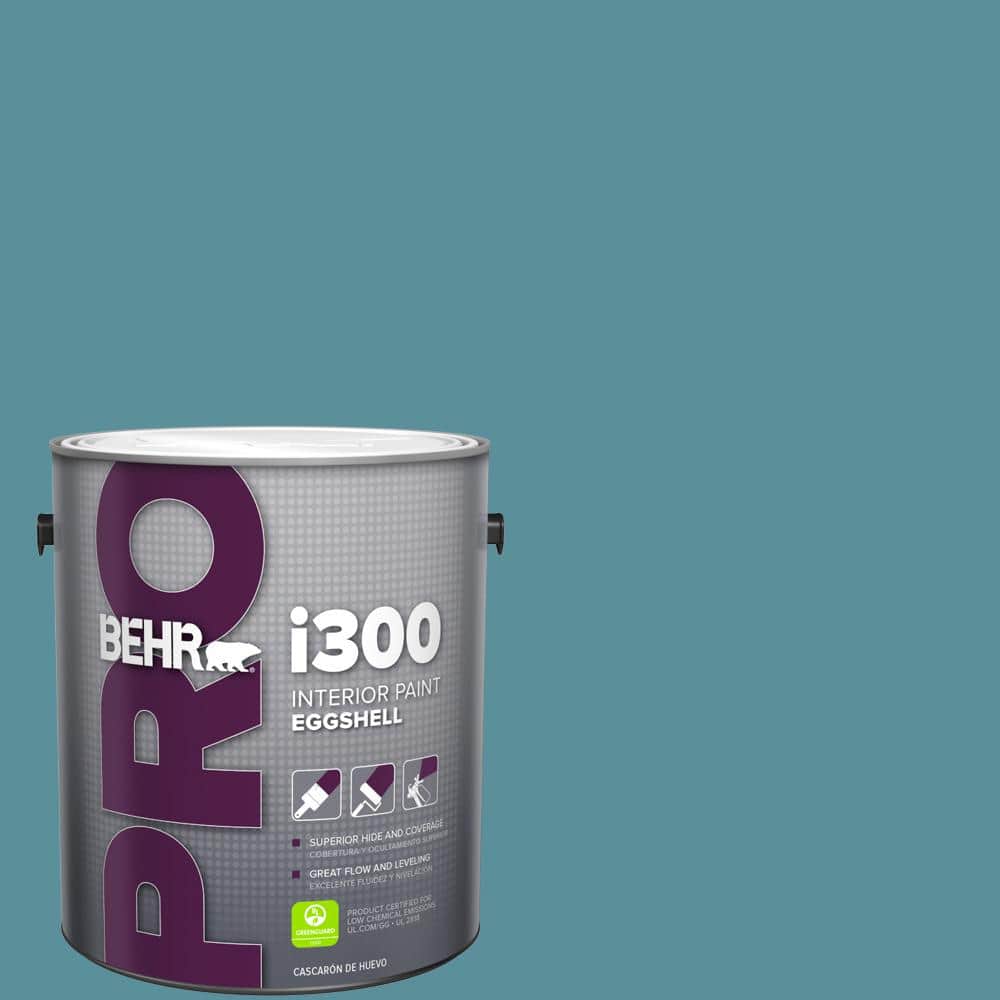BEHR PRO 1 gal. #HDC-AC-23A Cabana Blue Eggshell Interior Paint