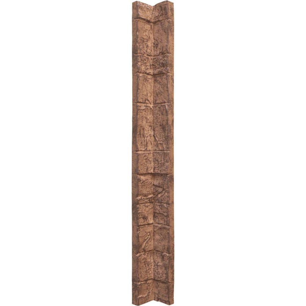 Ekena Millwork Universal Inside Corner for EverStone Faux Stone Siding Panels, 3"W x 3"D x 48"H, Arizona Color (1)