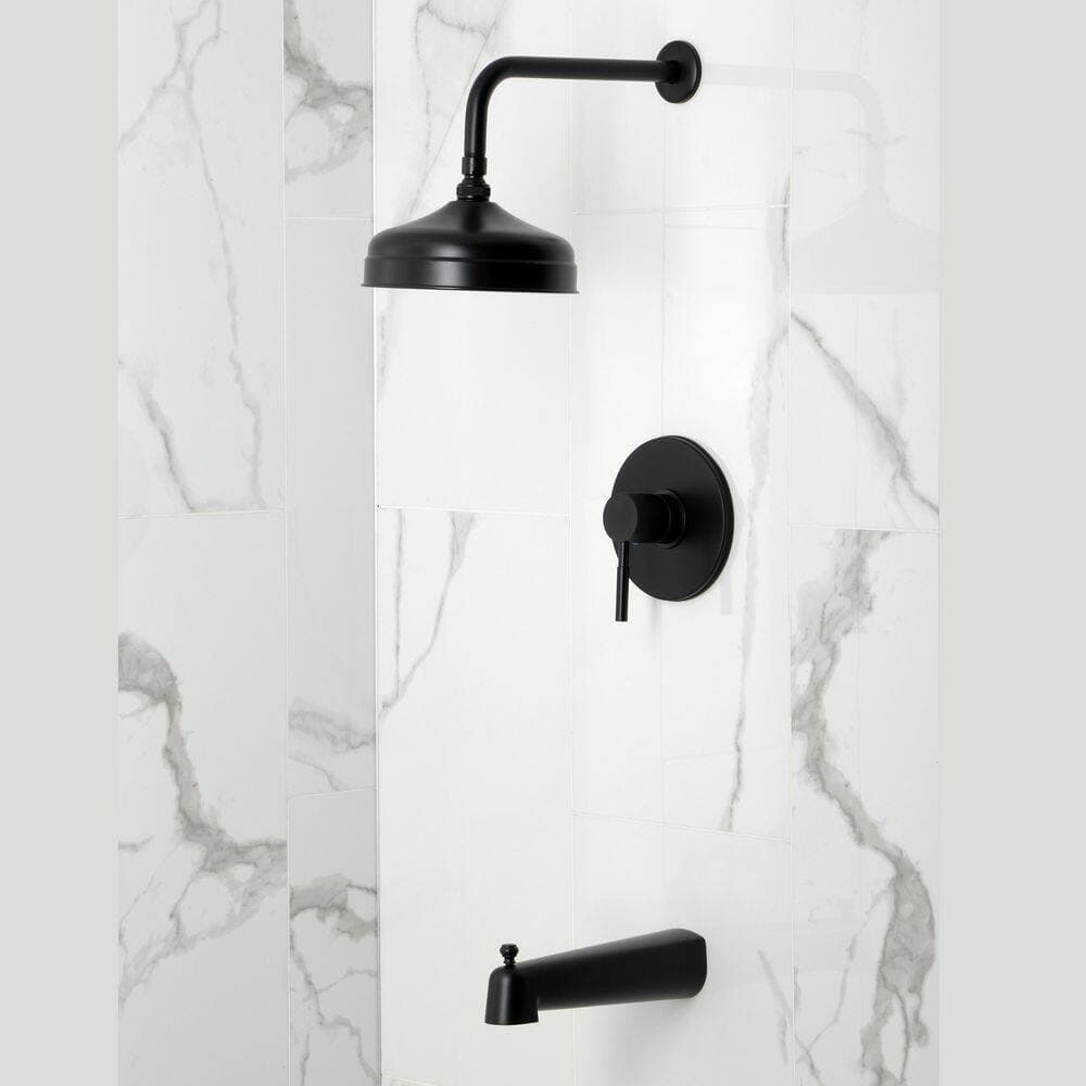 Kingston Brass Concord 1-Handle 1-Spray Tub and Shower Faucet 1.8 GPM in Matte Black (2)