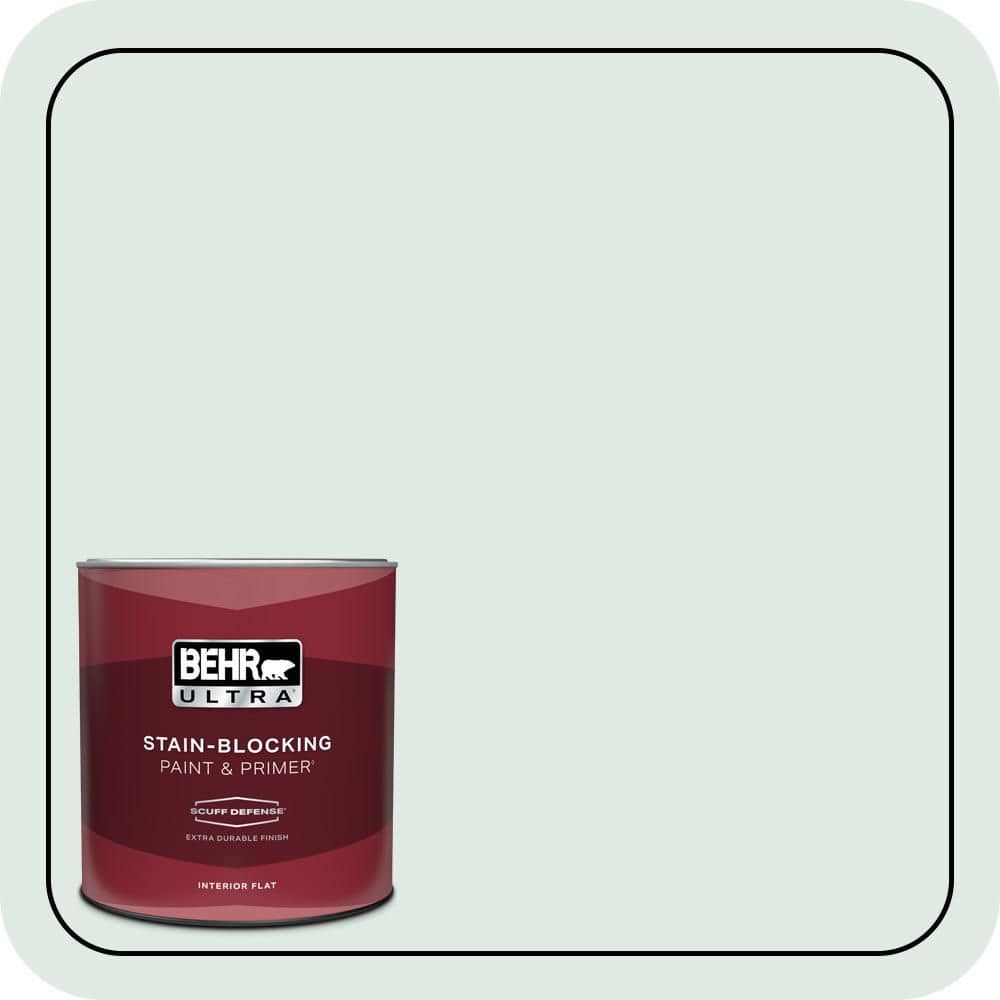 BEHR ULTRA 1 qt. #480E-1 Country Mist Extra Durable Flat Interior Paint & Primer