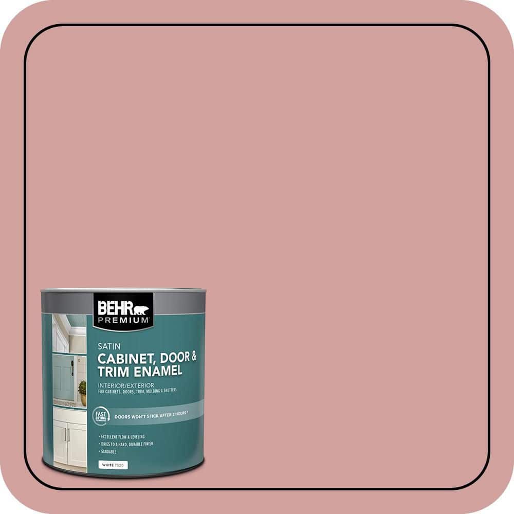 BEHR PREMIUM 1 qt. #S150-3 Rose Pottery Satin Enamel Interior/Exterior Cabinet, Door & Trim Paint (1)