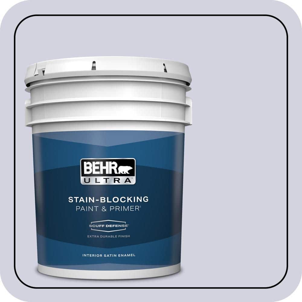 BEHR ULTRA 5 gal. #S560-1 Courteous Extra Durable Satin Enamel Interior Paint & Primer