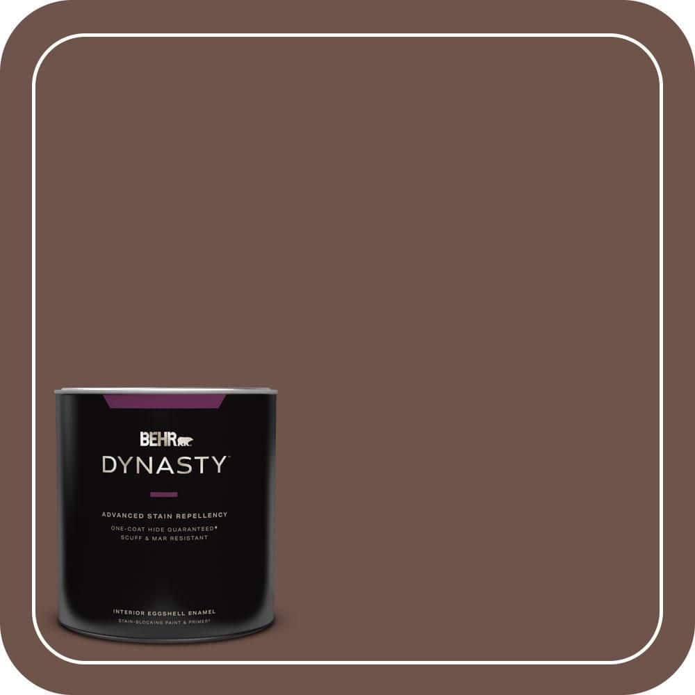 BEHR DYNASTY 1 qt. #N150-6 Coffee Beans Eggshell Enamel Interior Stain-Blocking Paint and Primer