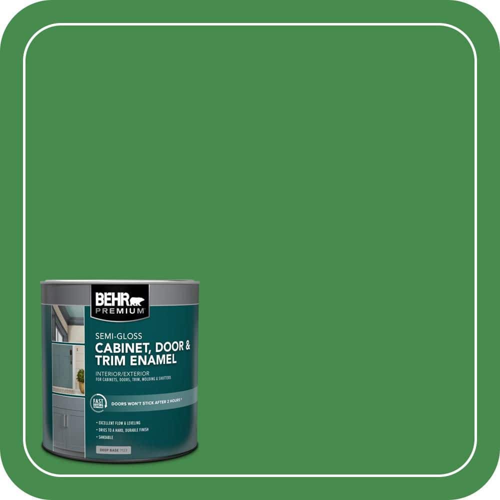 BEHR PREMIUM 1 qt. #MQ4-48 Planet Green Semi-Gloss Enamel Interior/Exterior Cabinet, Door & Trim Paint