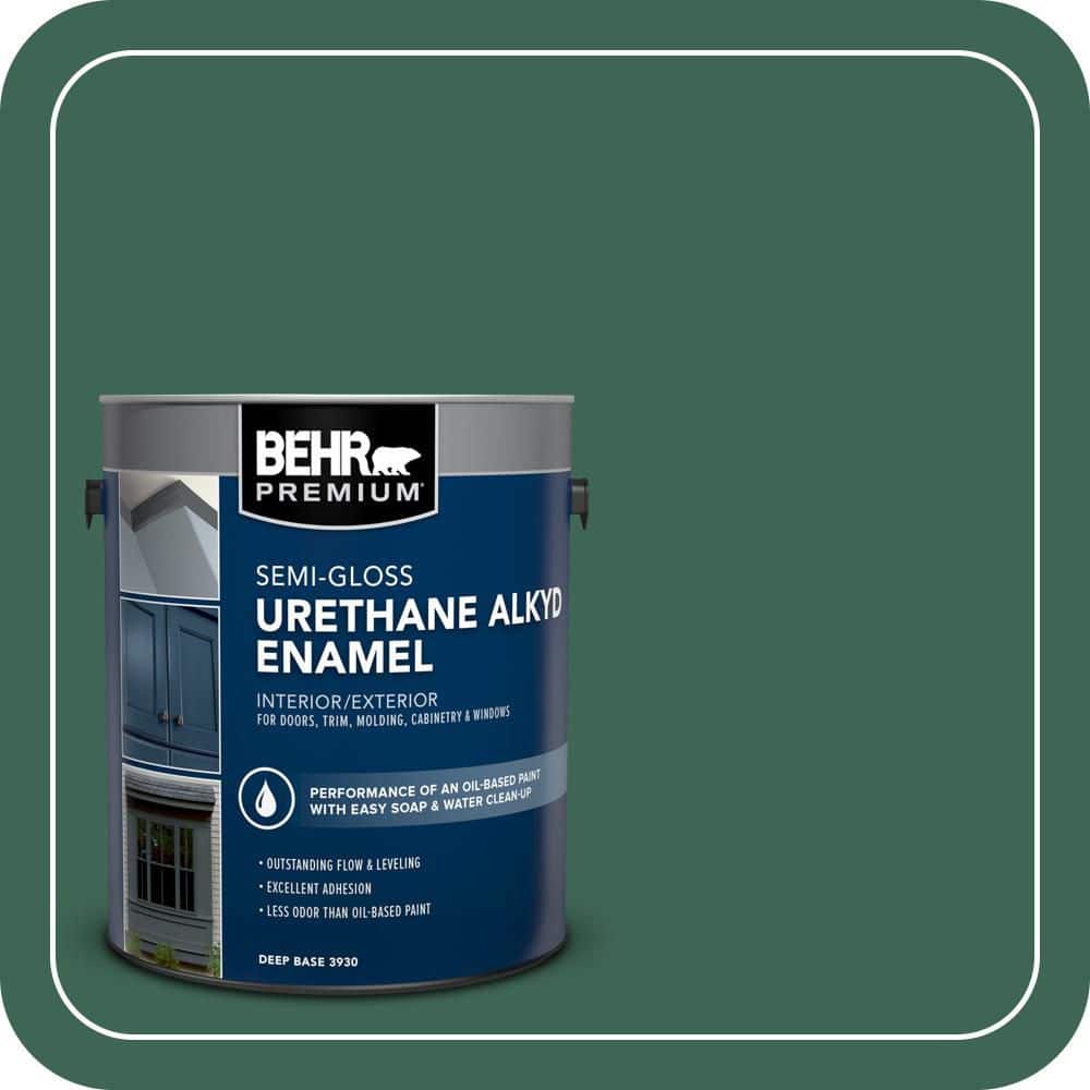 BEHR PREMIUM 1 gal. #480D-7 Isle of Pines Urethane Alkyd Semi-Gloss Enamel Interior/Exterior Paint