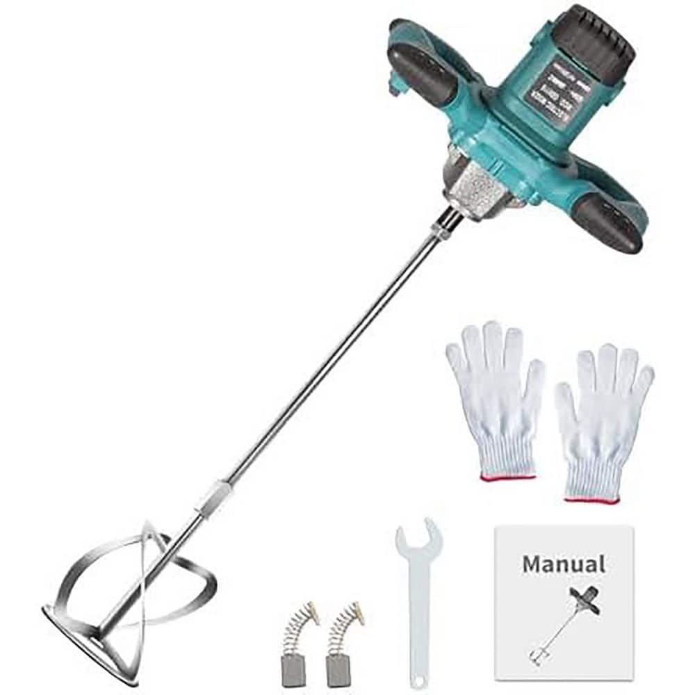 Unbranded 2500W Handheld Electric Concrete Mixer with 6 Adjustable Speeds, Portable Mortar Mixer for Mud, Cement, Paint, Fodder