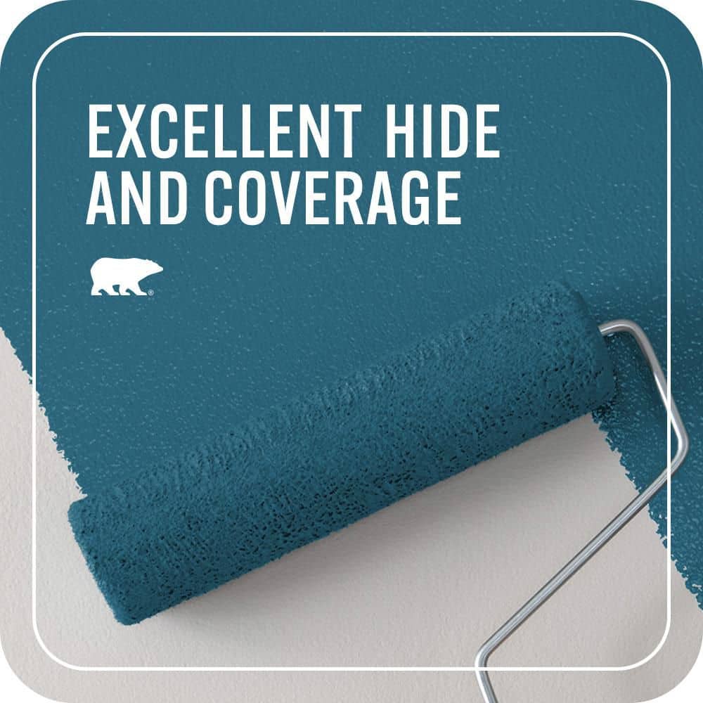 BEHR PREMIUM PLUS 1 qt. #M480-7 Ice Cave Eggshell Enamel EcoMix Plant-Based Interior Paint & Primer (2)