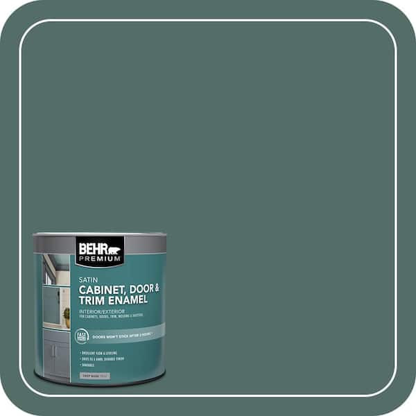 BEHR PREMIUM 1 qt. #MQ6-39 Chelsea Garden Satin Enamel Interior/Exterior Cabinet, Door & Trim Paint (2)
