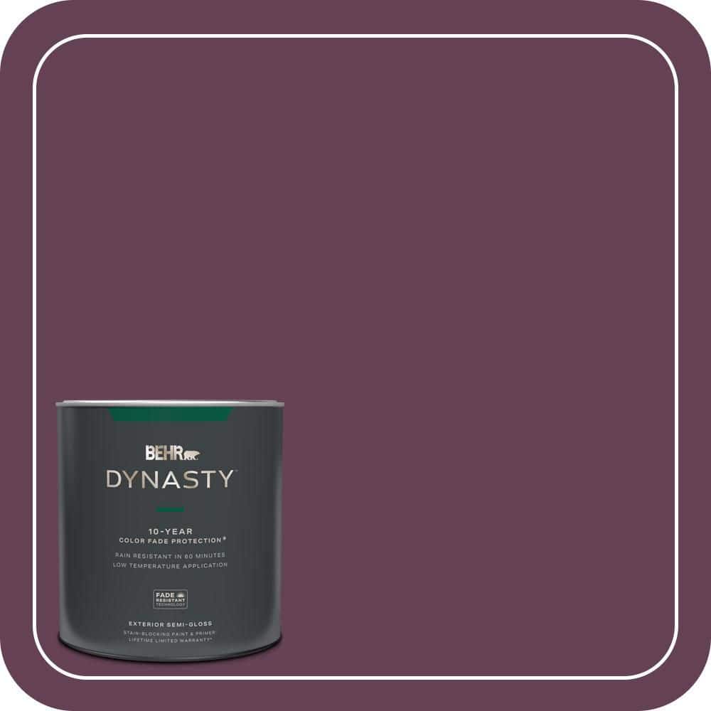 BEHR DYNASTY 1 qt. #S-G-690 Delicious Berry Semi-Gloss Exterior Stain-Blocking Paint & Primer
