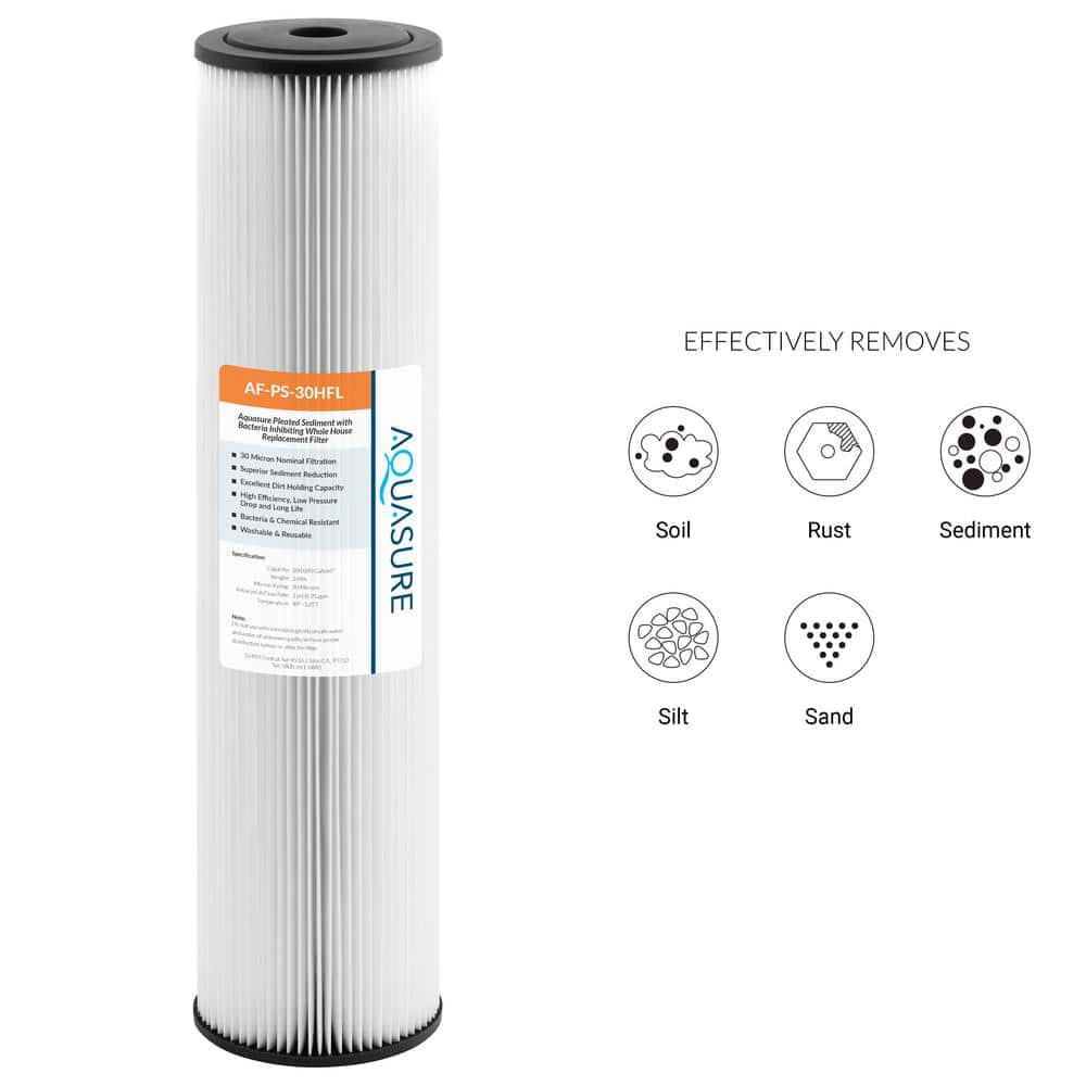 AQUASURE FortitudeV2 Sediment Whole House Water Filter Cartridge (2)