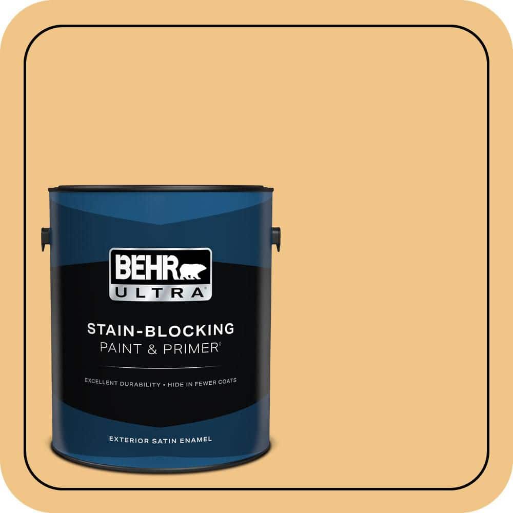 BEHR ULTRA 1 gal. #PMD-30 Pollen Grains Satin Enamel Exterior Paint & Primer