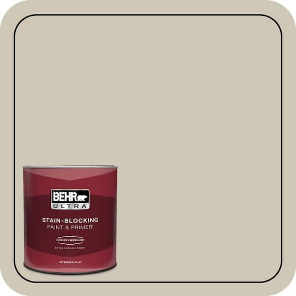 BEHR ULTRA 1 qt. #PPU8-16 Coliseum Marble Extra Durable Flat Interior Paint & Primer (2)