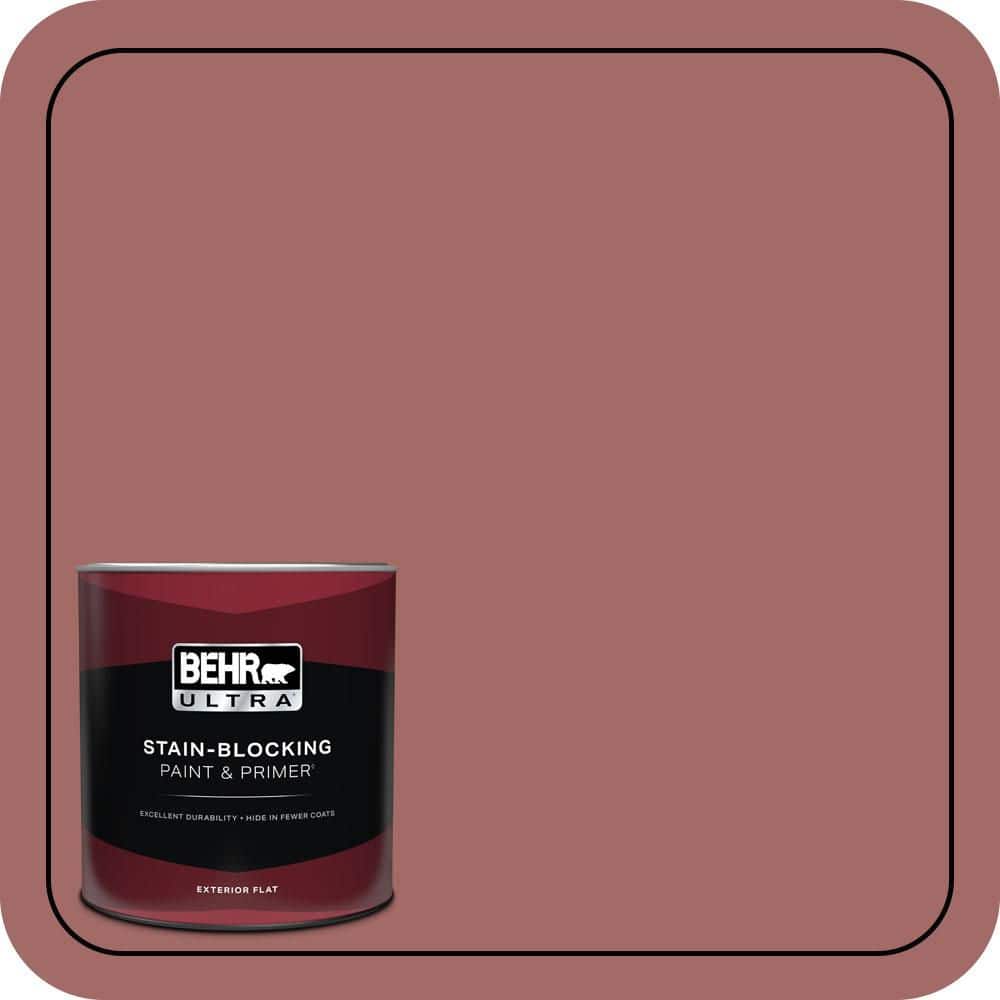 BEHR ULTRA 1 qt. #S150-5 Vermilion Flat Exterior Paint & Primer