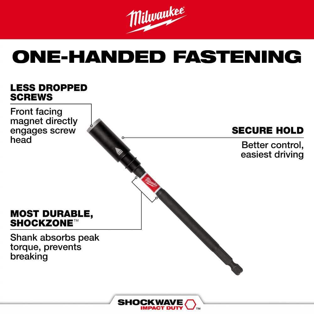 Milwaukee SHOCKWAVE Impact Duty 6 in. Screw Holding Bit Holder (3)