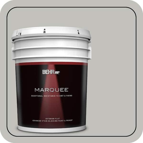 BEHR MARQUEE 5 gal. #QE-50 Gull Gray Flat Exterior Paint & Primer (2)