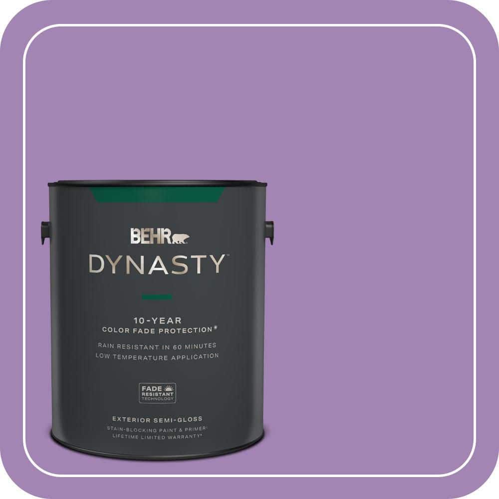 BEHR DYNASTY 1 gal. #660B-6 Daylight Lilac Semi-Gloss Exterior Stain-Blocking Paint & Primer