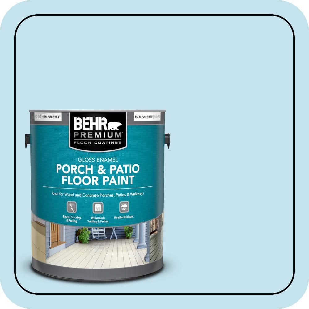BEHR PREMIUM 1 gal. #540C-2 Serene Sky Gloss Enamel Interior/Exterior Porch and Patio Floor Paint
