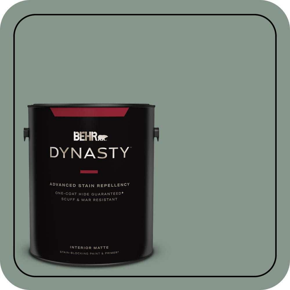 BEHR DYNASTY 1 gal. #N420-4 Underground Gardens One-Coat Hide Matte Interior Stain-Blocking Paint & Primer