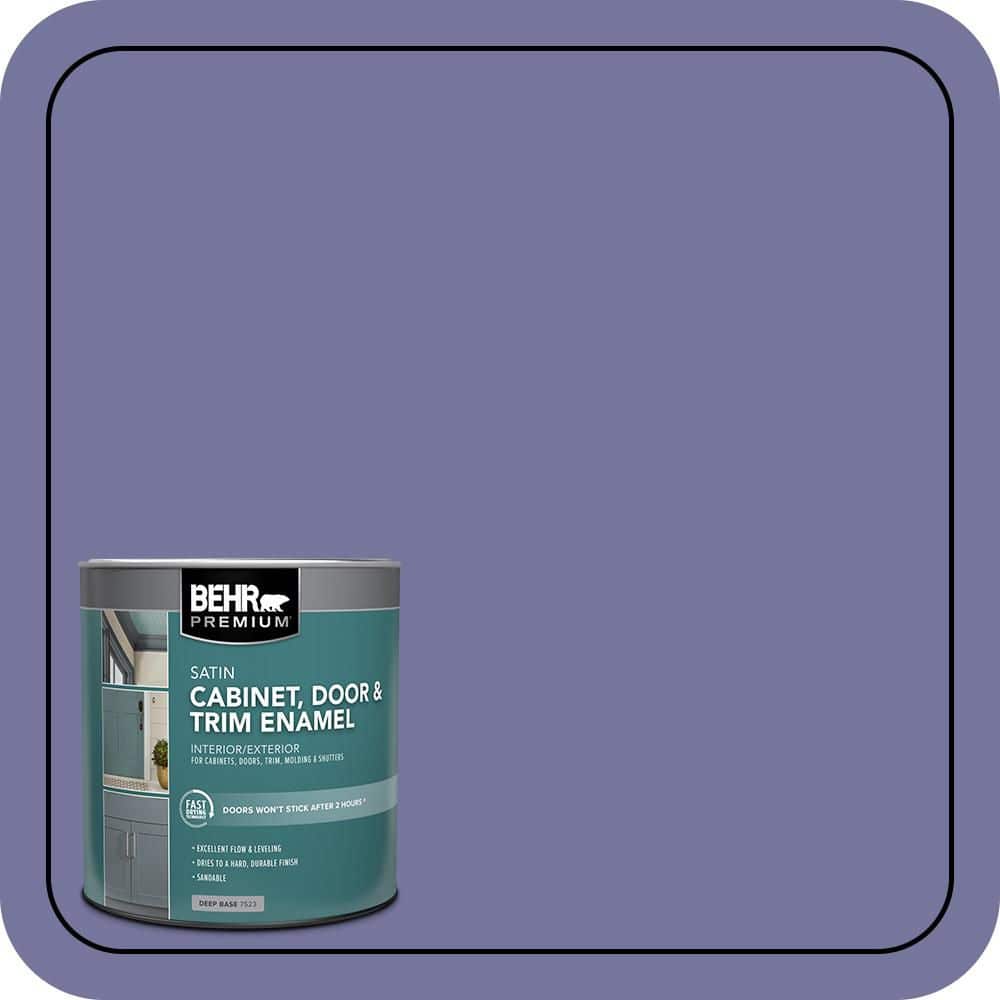 BEHR PREMIUM 1 qt. #M550-6 Kimono Violet Satin Enamel Interior/Exterior Cabinet, Door & Trim Paint (1)