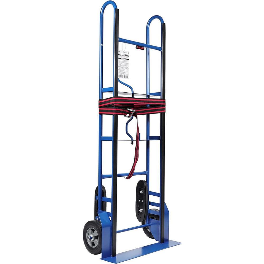 Pro-Lift 800 Lbs Capacity Steel Appliance Heavy Duty Hand Truck - Belted Stair Climber with Pneumatic Wheels (2)