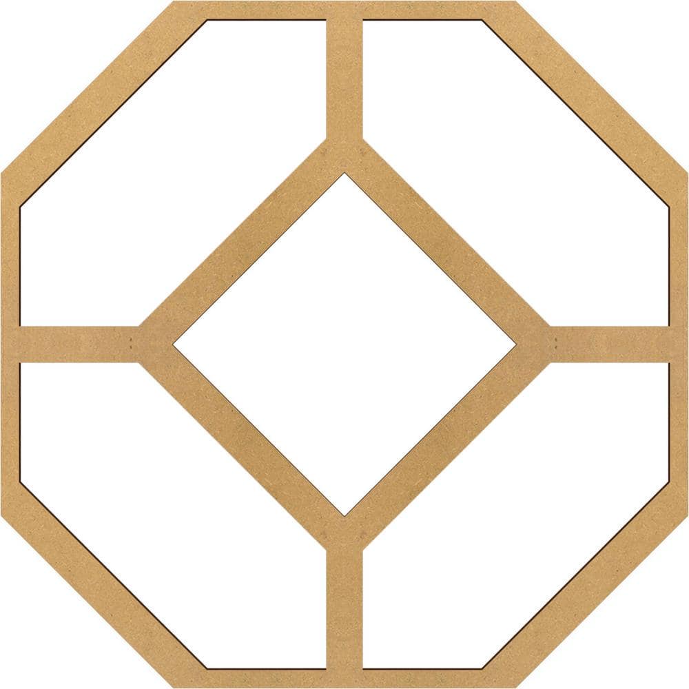 Ekena Millwork Large Cameron Fretwork 3/8 in. x 6 ft. x 6 ft. Brown Wood Decorative Wall Paneling 1-Pack