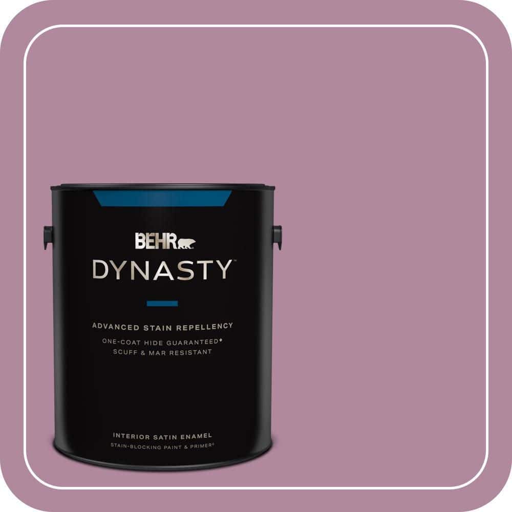 BEHR DYNASTY 1 gal. #690D-5 Winsome Rose Satin Enamel Interior Stain-Blocking Paint & Primer