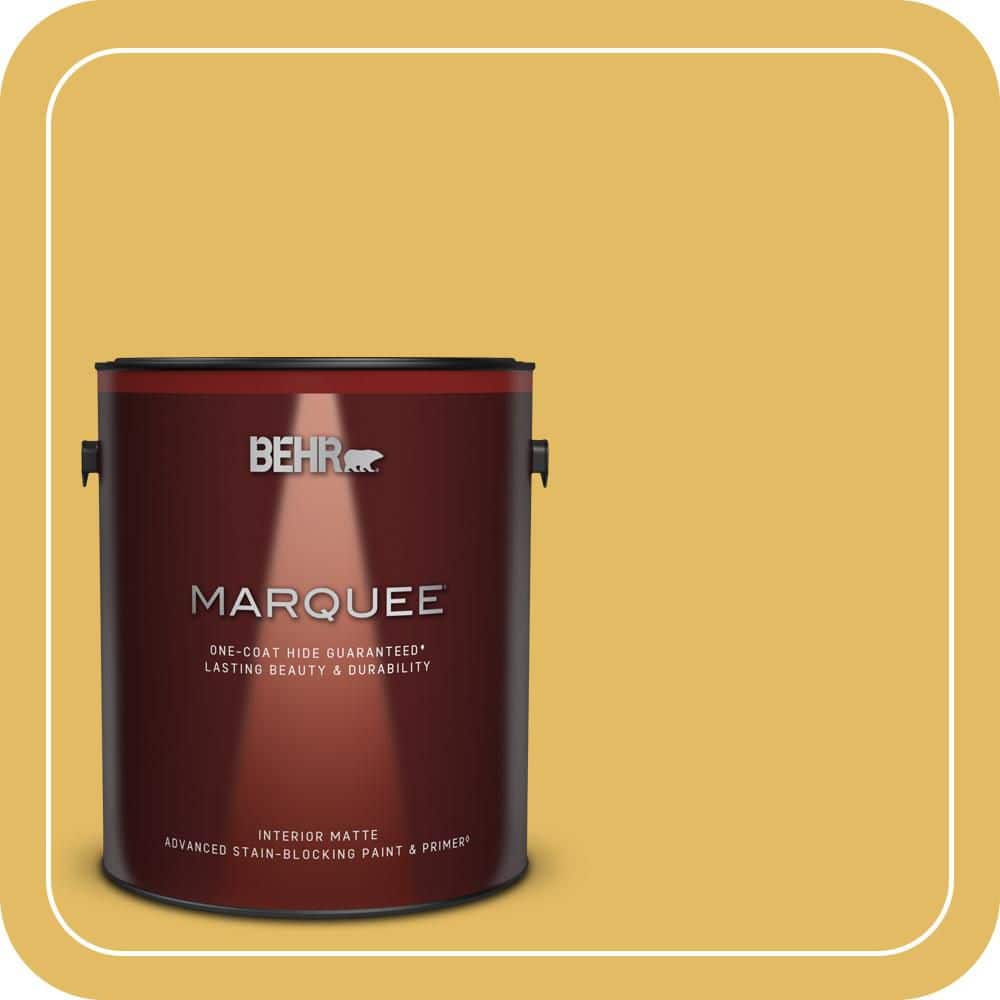 BEHR MARQUEE 1 gal. #MQ4-12 Dandelion Wish One-Coat Hide Matte Interior Paint & Primer