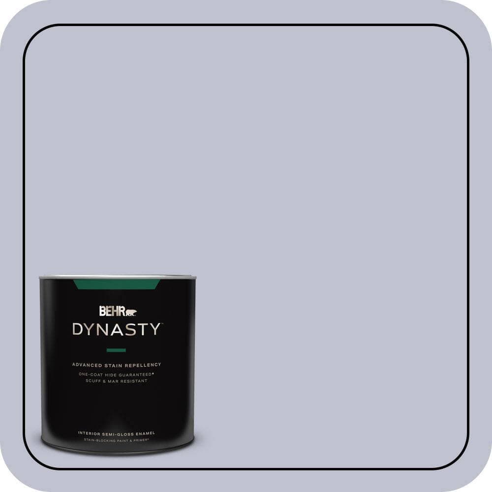 BEHR DYNASTY 1 qt. #S550-2 Powder Lilac Semi-Gloss Enamel Interior Stain-Blocking Paint & Primer