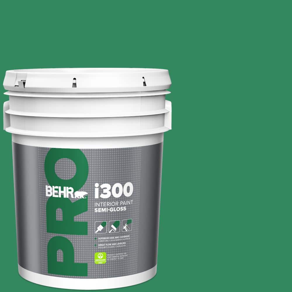 BEHR PRO 5 gal. #P420-6 Exquisite Emerald Semi-Gloss Interior Paint