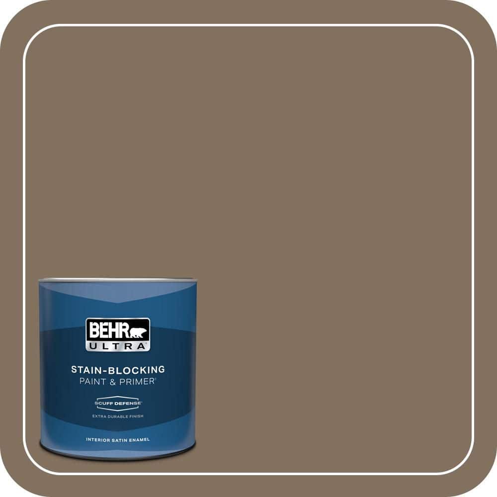 BEHR ULTRA 1 qt. #PPU5-04 Mocha Latte Extra Durable Satin Enamel Interior Paint & Primer