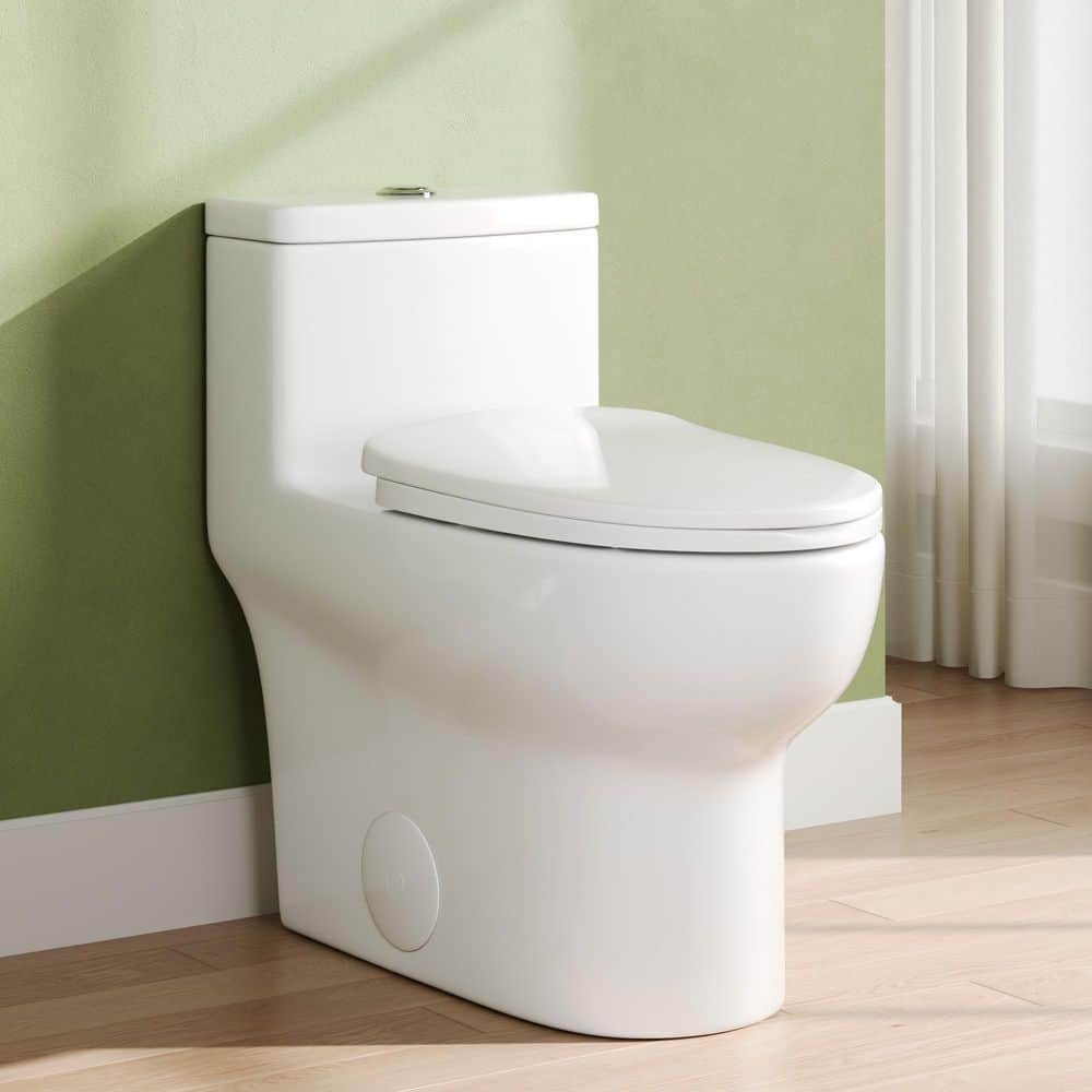 DEERVALLEY Ally 12 in. Rough in Size 1-Piece 1.1/1.6 GPF Dual Flush Elongated ADA Chair Height Toilet in White, Seat Included