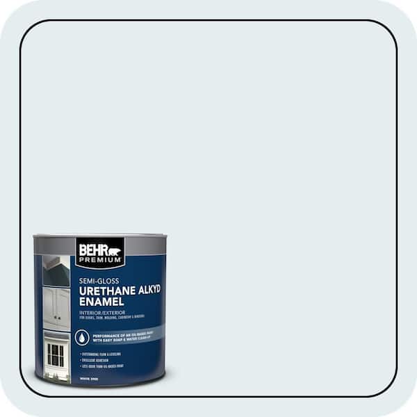BEHR PREMIUM 1 qt. #PPL-14 Mountain Air Semi-Gloss Enamel Urethane Alkyd Interior/Exterior Paint (2)
