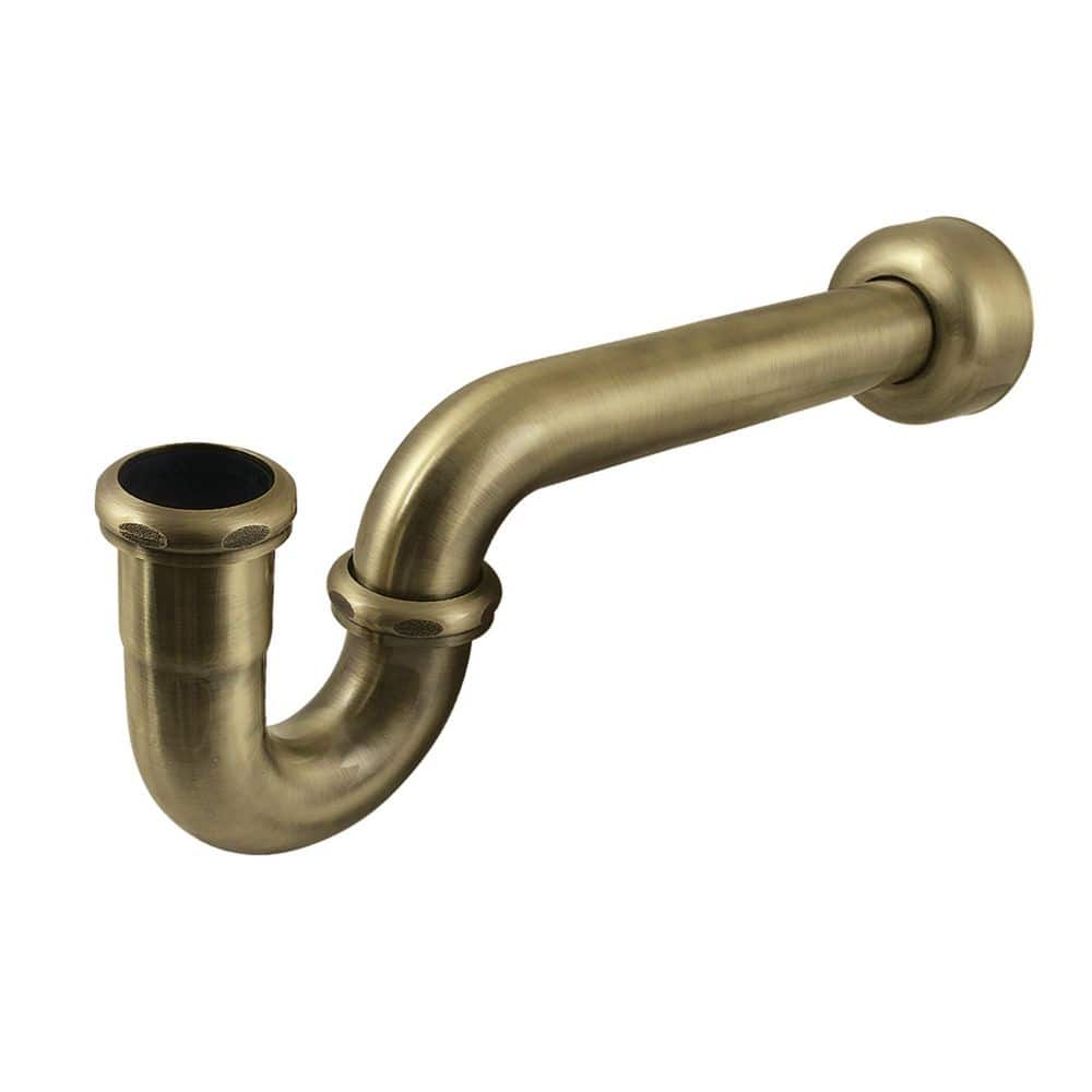 Kingston Brass Trimscape 1-1/2 in. 18-Gauge Decor P-Trap in Antique Brass (1)