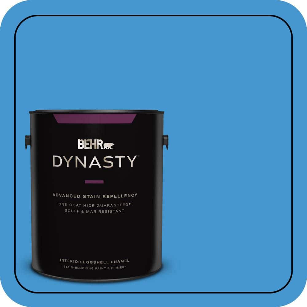 BEHR DYNASTY 1 gal. #P510-5 Perfect Sky Eggshell Enamel Interior Stain-Blocking Paint & Primer