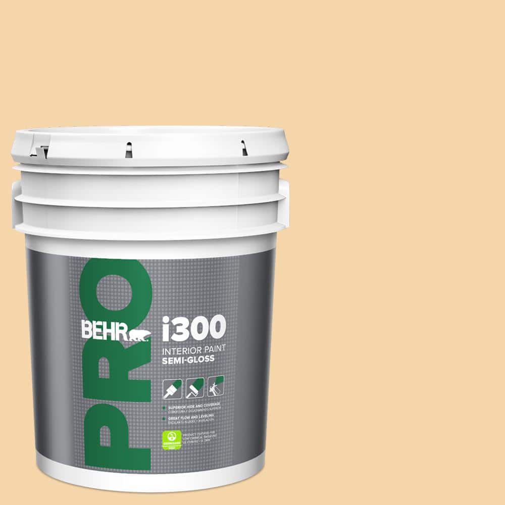 BEHR PRO 5 gal. #PPU6-08 Pale Honey Semi-Gloss Interior Paint