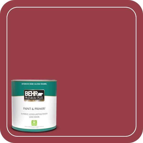 BEHR PREMIUM PLUS #140D-7 Classic Cherry Enamel Low Odor & Primer (2)