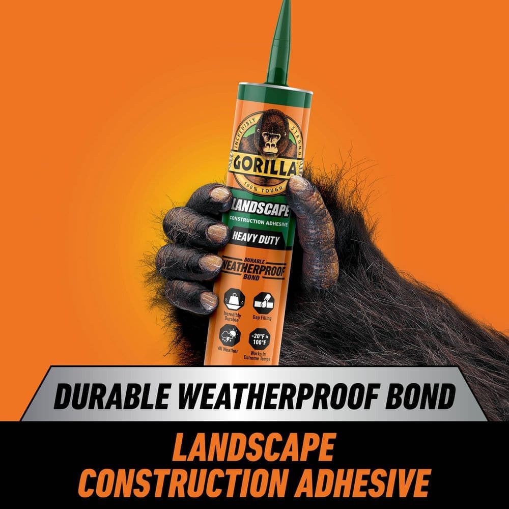 Gorilla 9 oz. Construction Adhesive Landscape Gray Cartridge (12-Pack) (3)