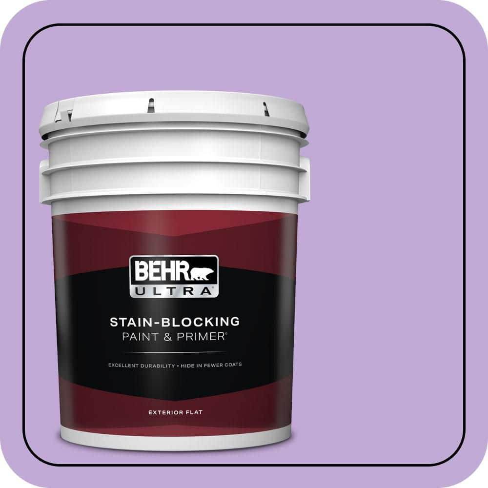 BEHR ULTRA 5 gal. #MQ4-59 Purple Gladiola Flat Exterior Paint & Primer