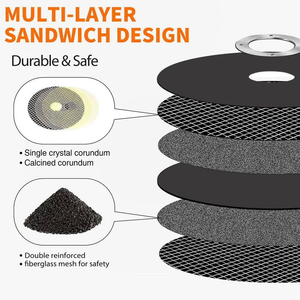 LAIFUCAM 2 in. Die Grinder Cut-Off Wheels with 3/8 in. Arbor Hole Mandrel for Metal Cutting Rotary Tools 11-Pack (3)