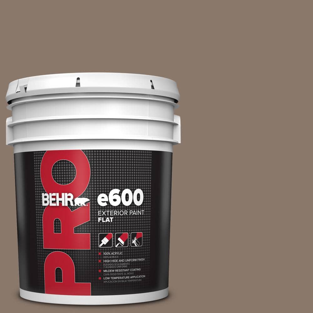BEHR PRO 5 gal. #N210-5 Caffeine Flat Exterior Paint