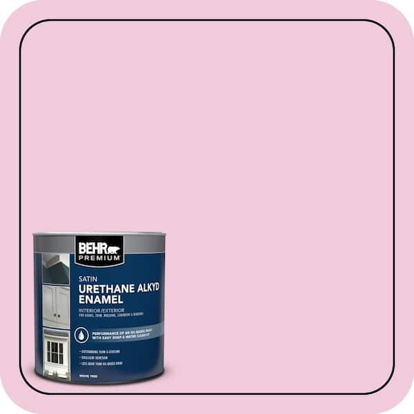 BEHR PREMIUM 1 qt. #P130-1 Piggy Bank Satin Enamel Urethane Alkyd Interior/Exterior Paint (2)