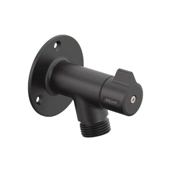 AQUOR The Bibb with Flange 1/2 in. NPT Hose Bibb-Matte Black (2)