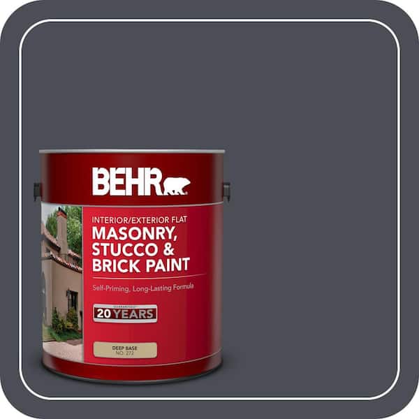 BEHR 1 gal. #PPU15-20 Poppy Seed Flat Interior/Exterior Masonry, Stucco and Brick Paint (2)