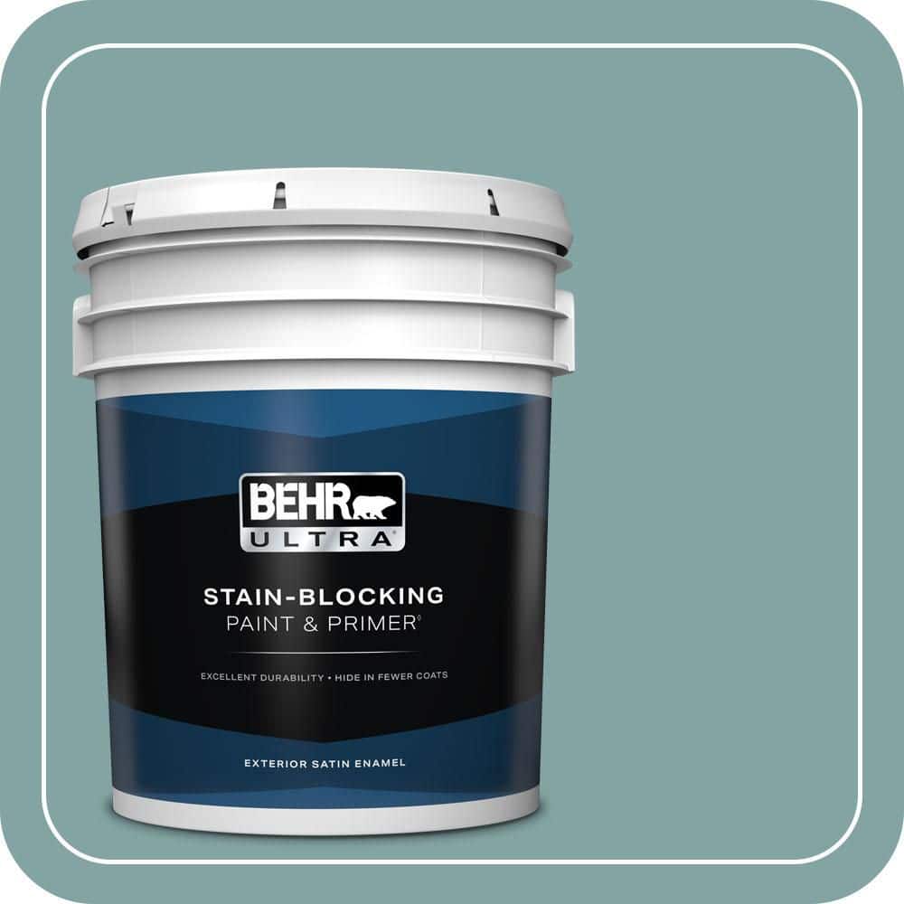 BEHR ULTRA 5 gal. #MQ6-7 Schooner Satin Enamel Exterior Paint & Primer