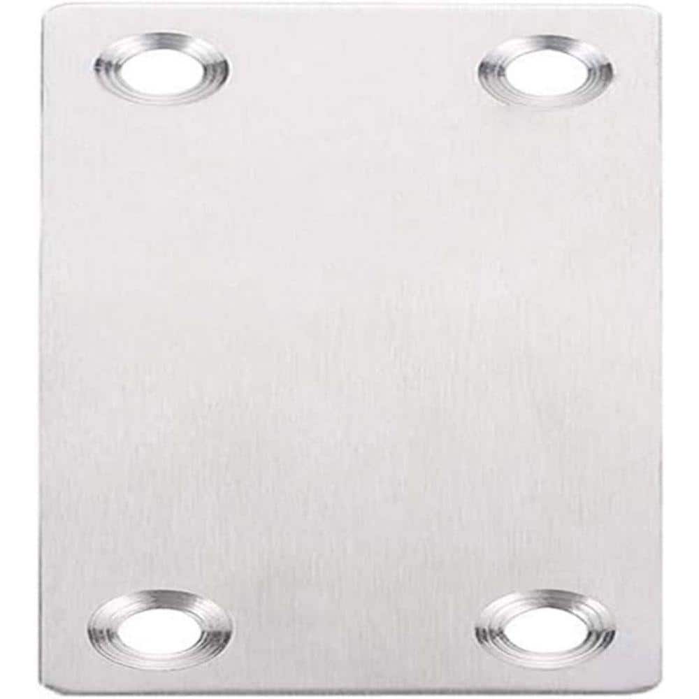 KIWDZFU 2.4 x 1.5 Inch 1.2 MM Metal Mending Plates Corner Brace 12 Pack for Furniture Wood Shelves Cabinet (2)