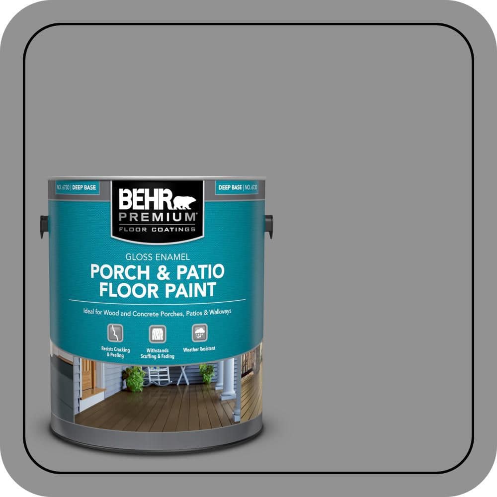 BEHR PREMIUM 1 gal. #N520-4 Cool Ashes Gloss Enamel Interior/Exterior Porch and Patio Floor Paint