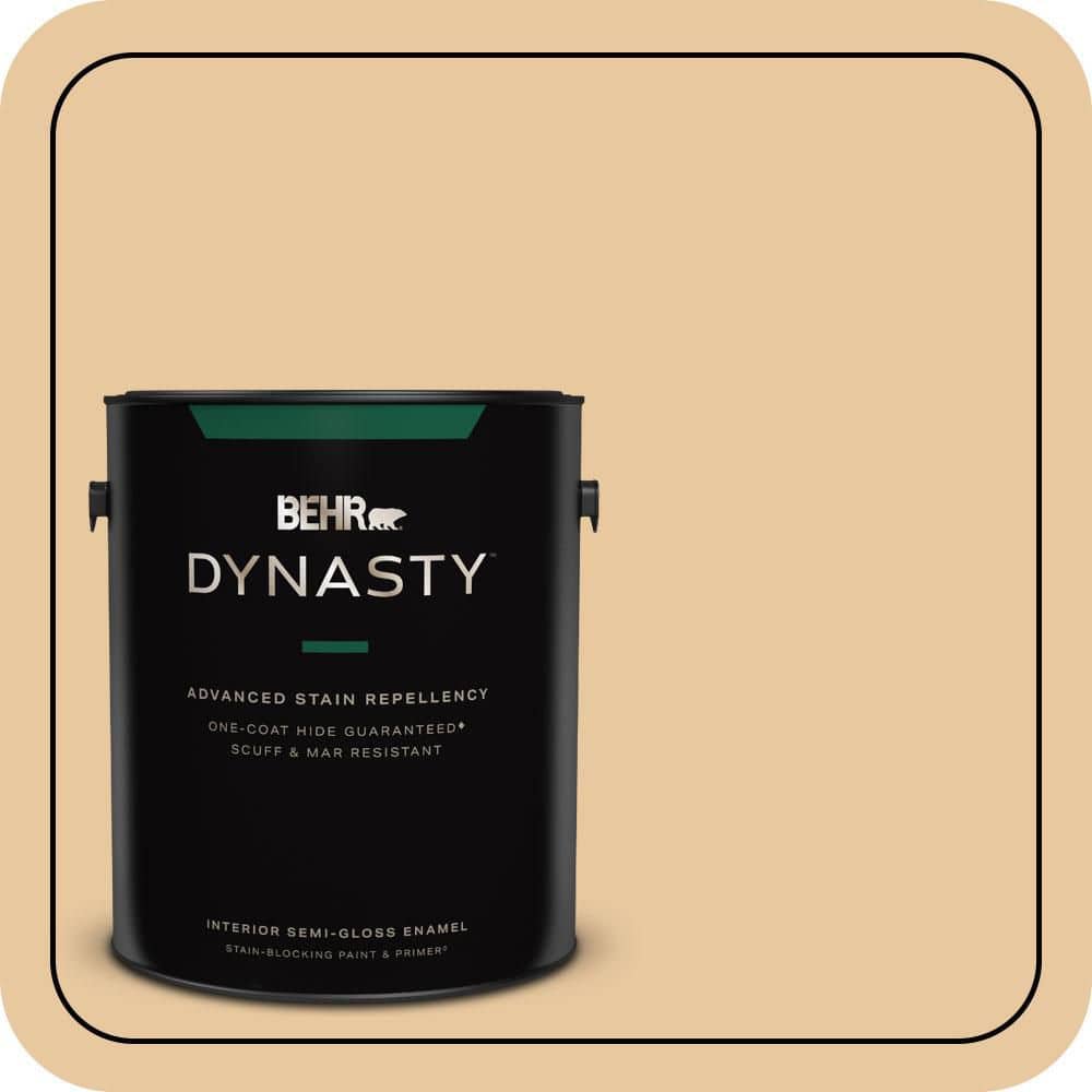 BEHR DYNASTY 1 gal. #PPU4-15 Jasper Cane Semi-Gloss Enamel Interior Stain-Blocking Paint & Primer